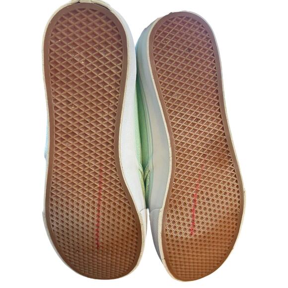 Vans Off The Wall Mint Green Paisley Sneakers 9.5 - Picture 9 of 9